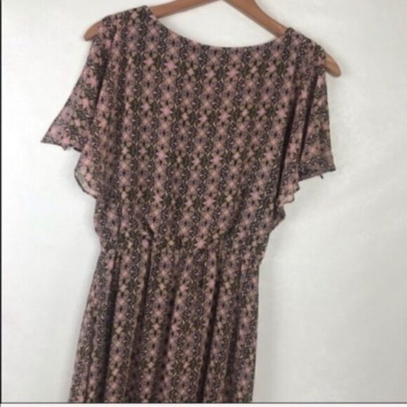 Victoria’s Secret Womens Butterfly Midi Dress Size XS Pink Flutter Sleeve - Picture 7 of 10